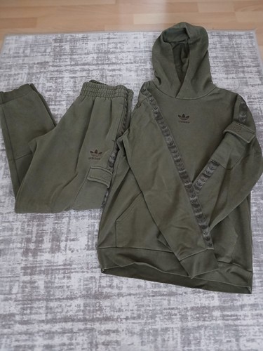 Boys adidas khaki track suit - track,