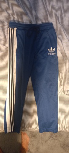 Dark blue adidas trousers - blue, size
